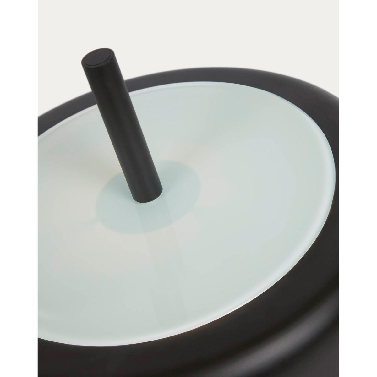Francisca table lamp in metal with glass and black finish UK adapter – image 3