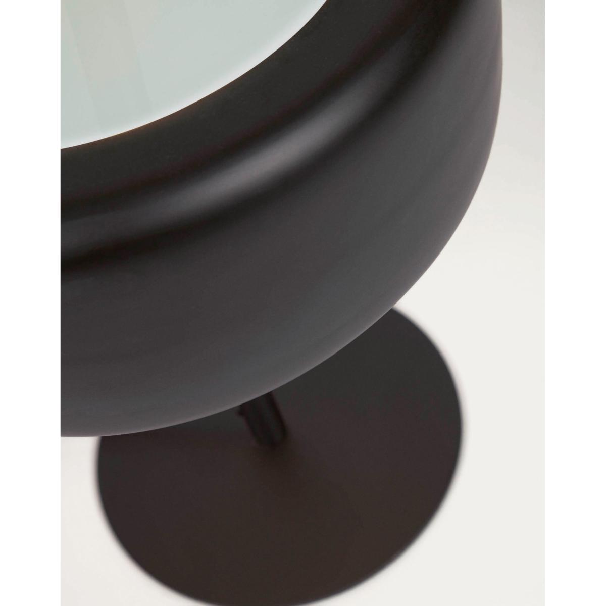 Francisca table lamp in metal with glass and black finish UK adapter – image 5