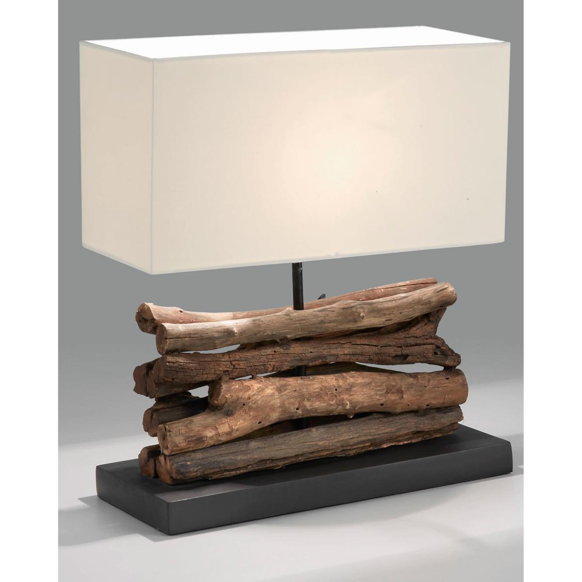 Sahai table lamp made of solid rubberwood UK adapter – image 4