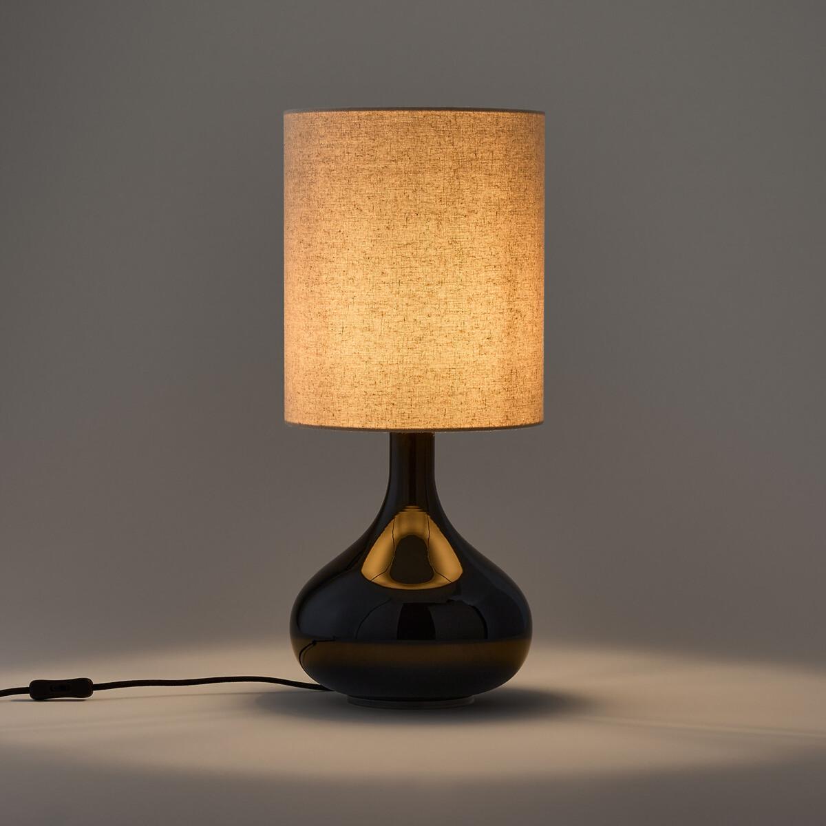 Juna Glass & Linen Table Lamp – image 2
