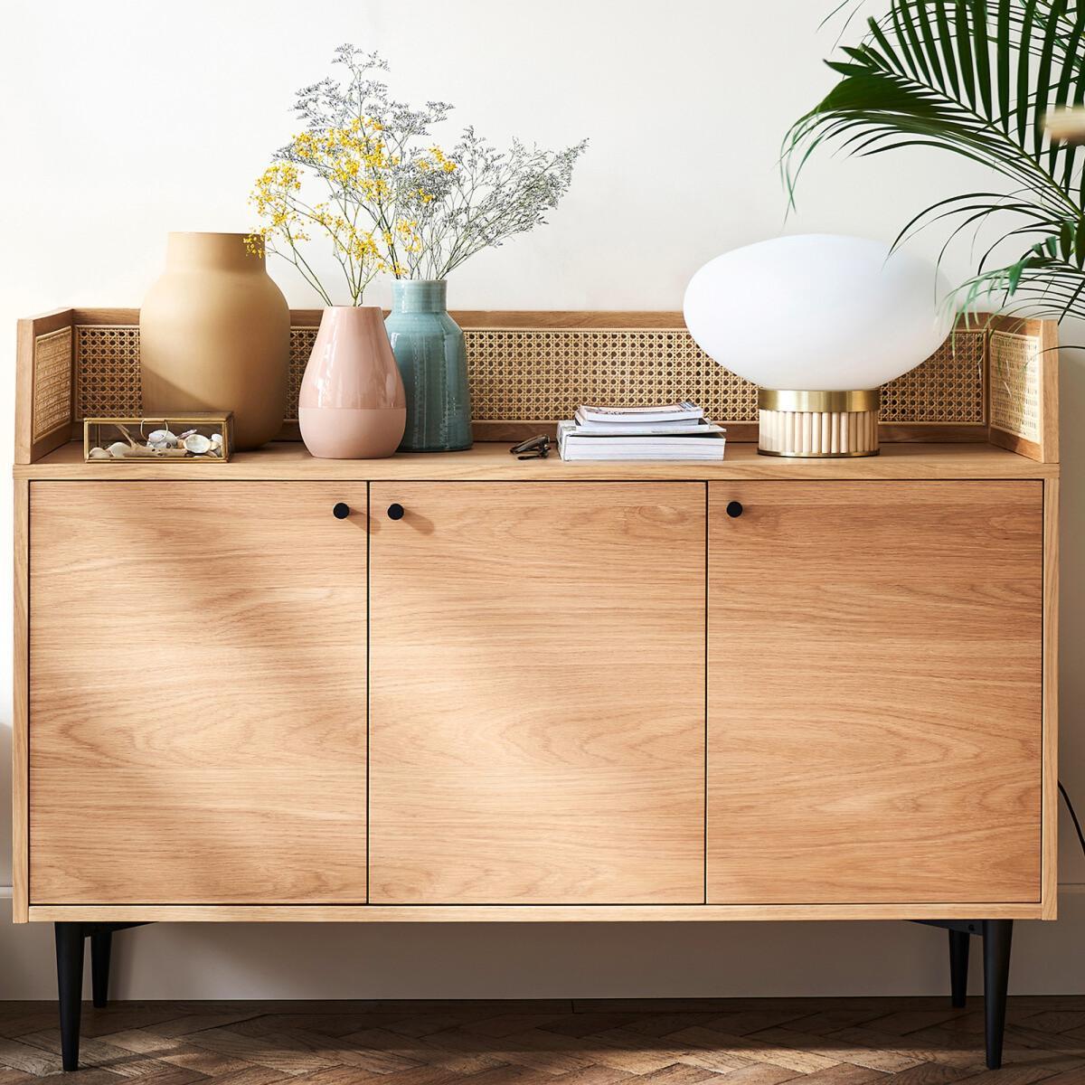 Dolce Brass, Bamboo and Opaline Table Lamp – image 4