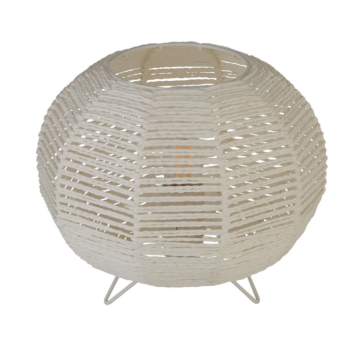 Woven Rattan Globe Table Lamp – image 2