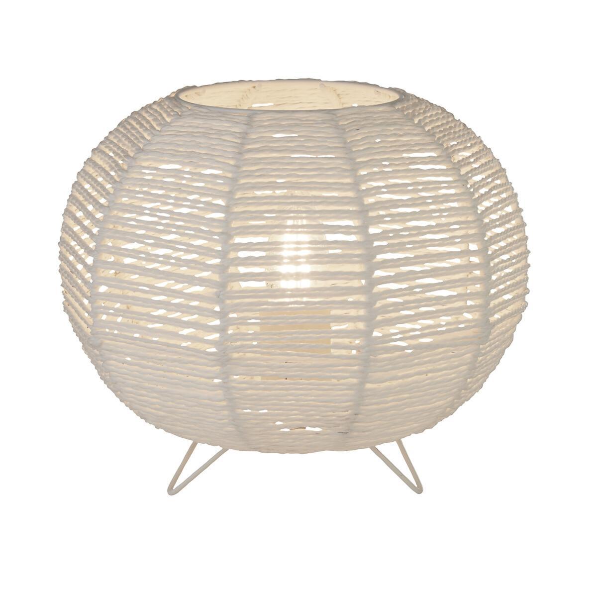 Woven Rattan Globe Table Lamp – image 3
