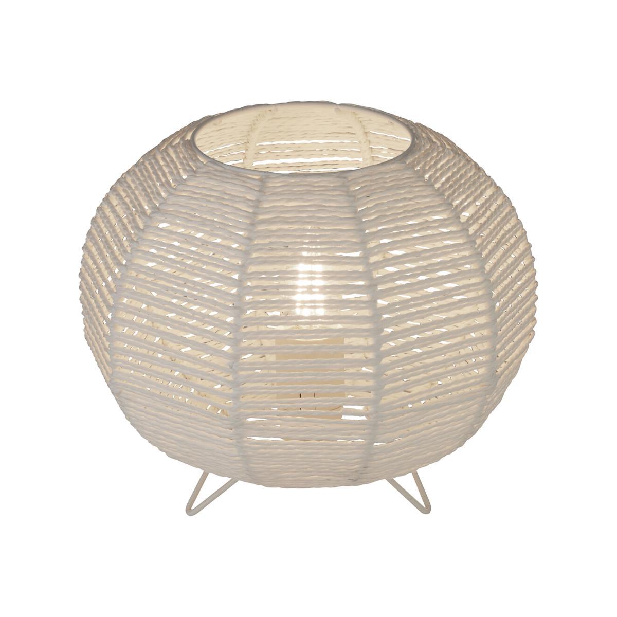 Woven Rattan Globe Table Lamp – image 1