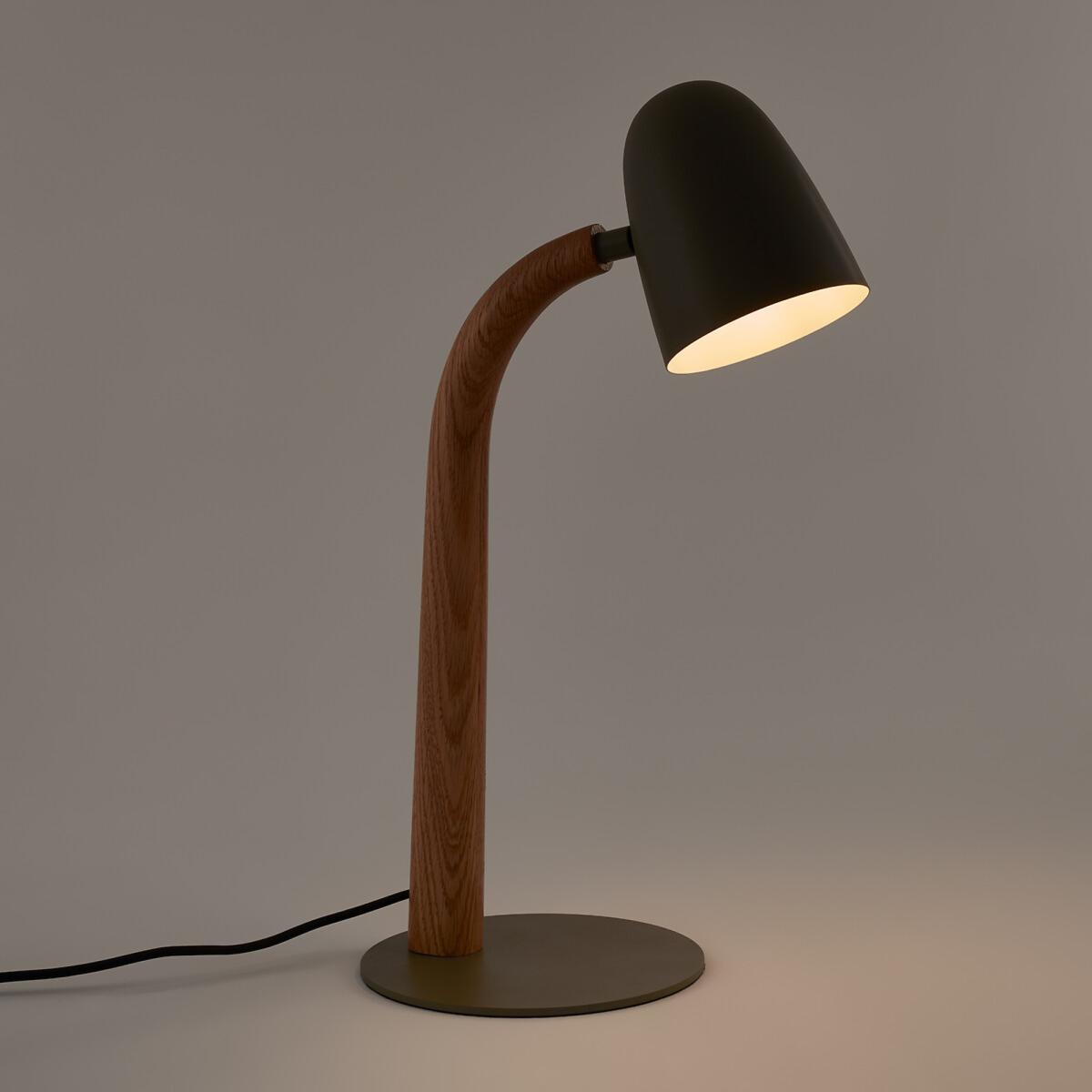 Léona Oak & Metal Table Lamp – image 2