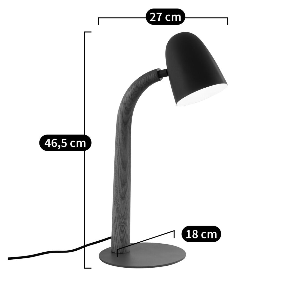 Léona Oak & Metal Table Lamp – image 7