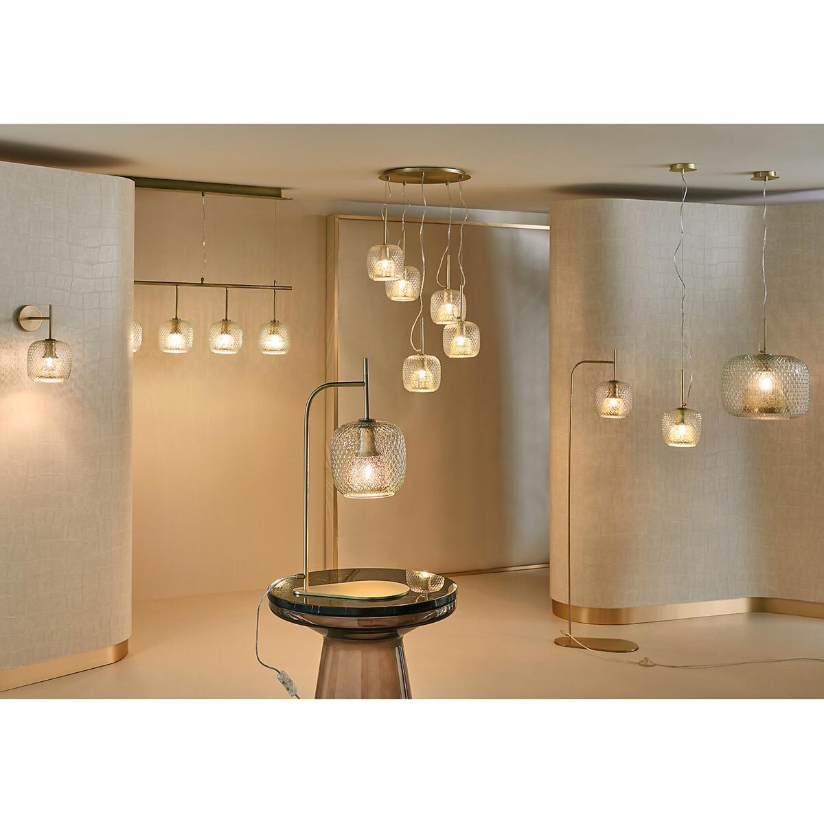 Mistinguett Brass and Chiselled Glass Table Lamp – image 12