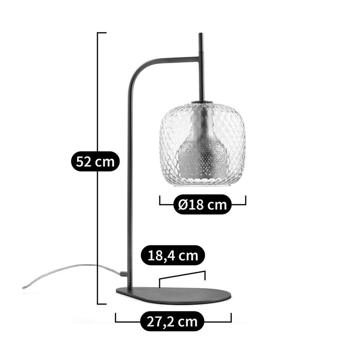 Mistinguett Brass and Chiselled Glass Table Lamp – image 15