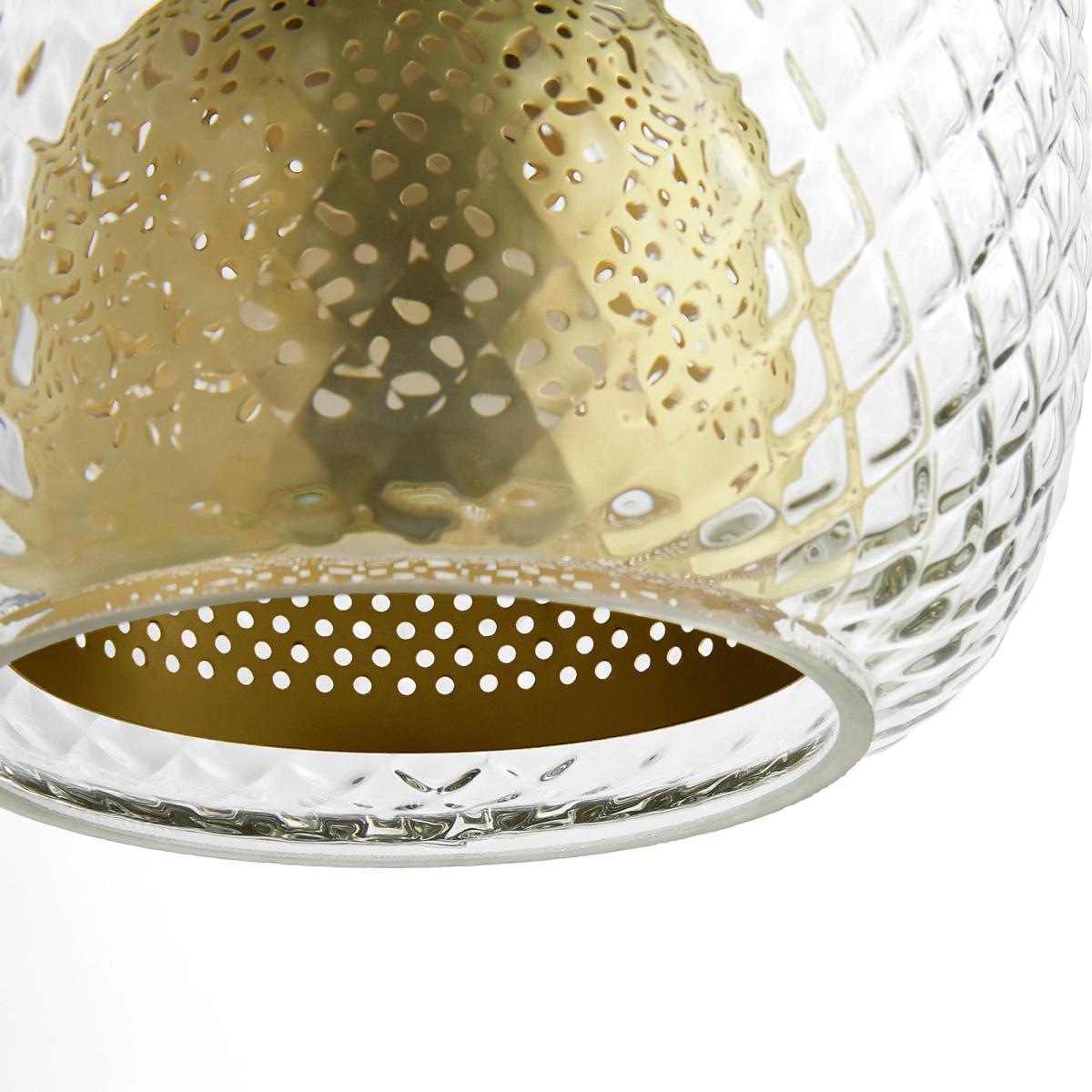 Mistinguett Brass and Chiselled Glass Table Lamp – image 5