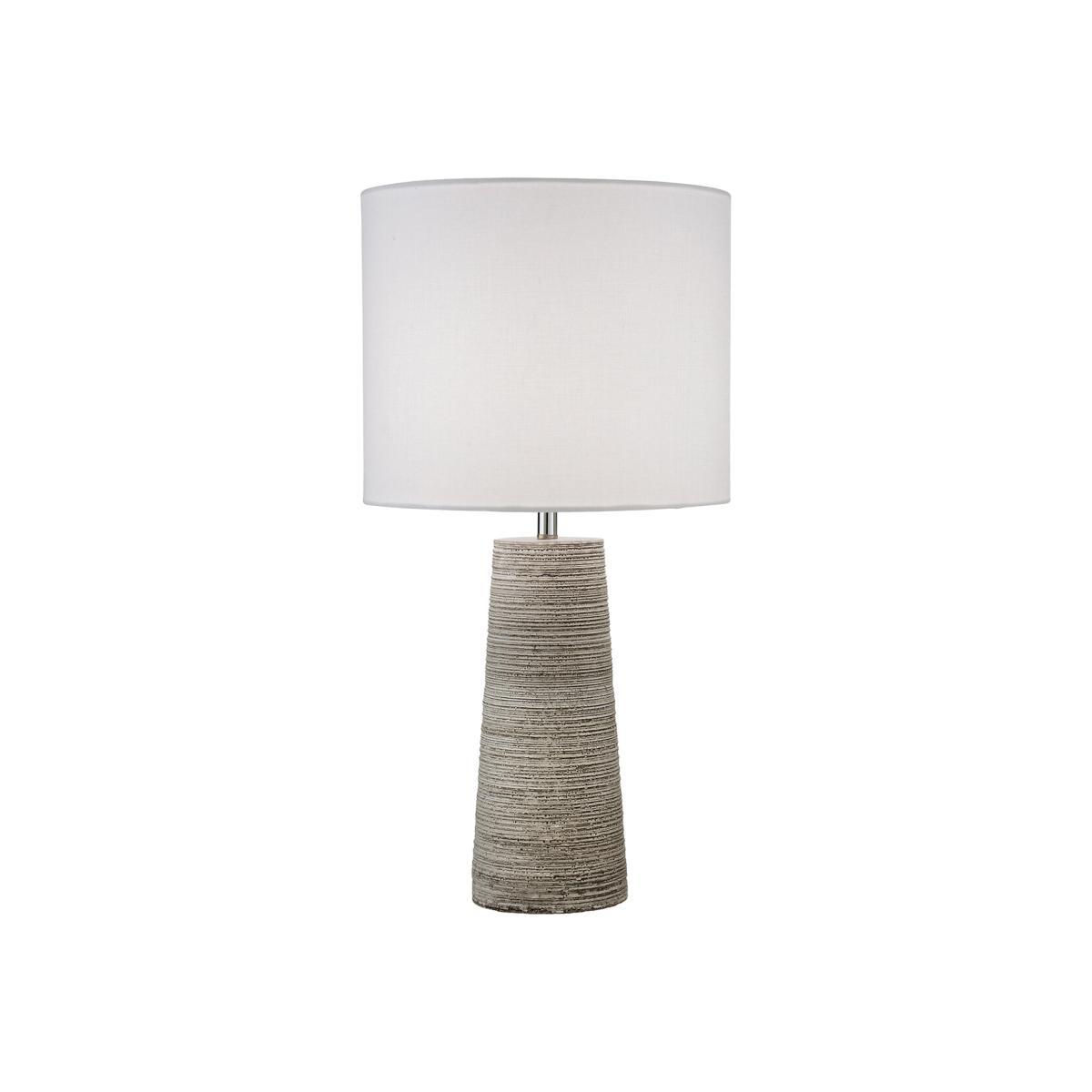 Grey Terracotta Tapered Table Lamp
