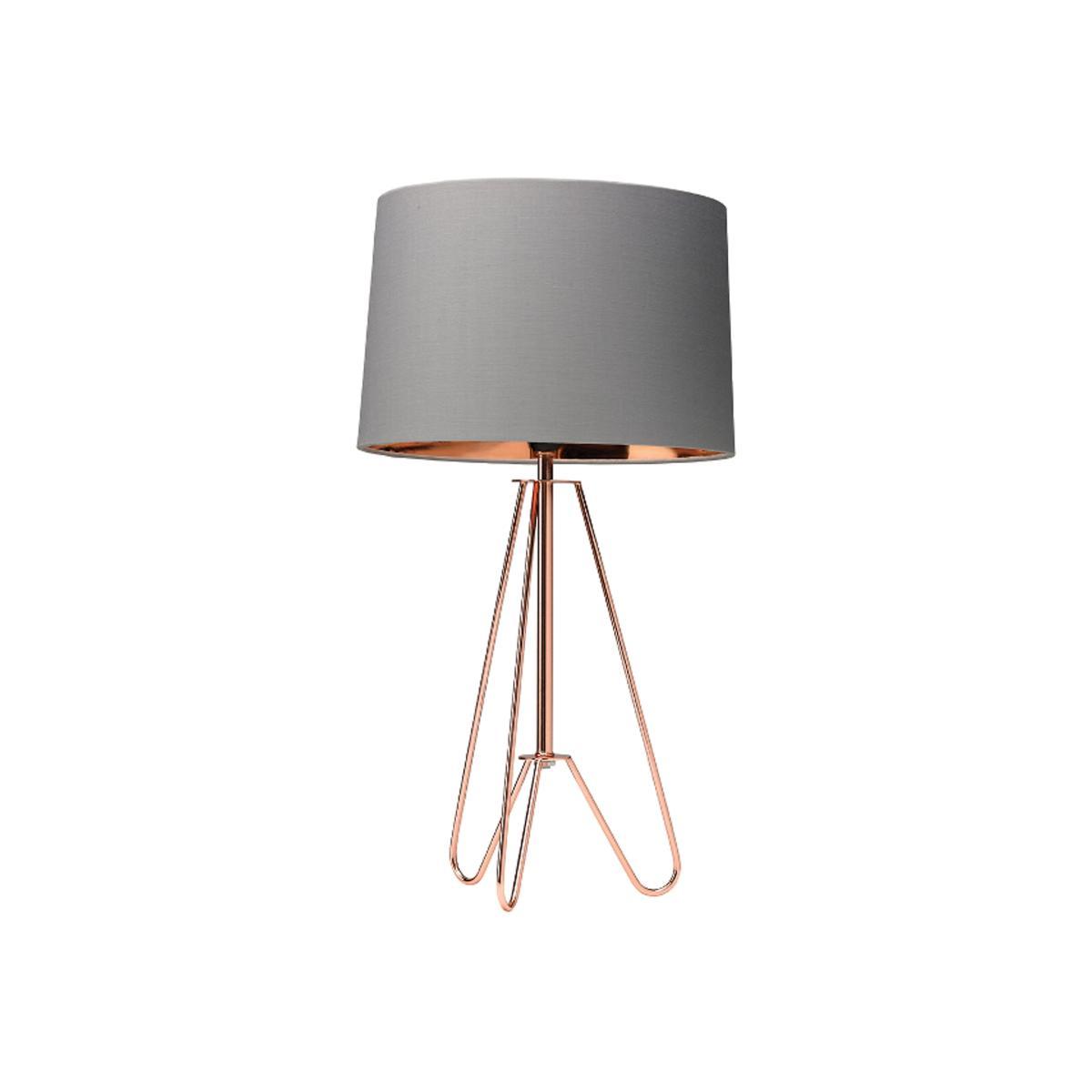 Copper Metallic Wire Tripod Table Lamp