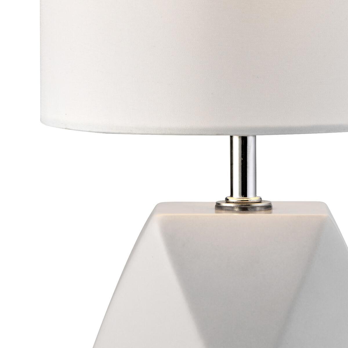 Geo Ceramic Table Lamp with Co-Ordinating Shade – image 3