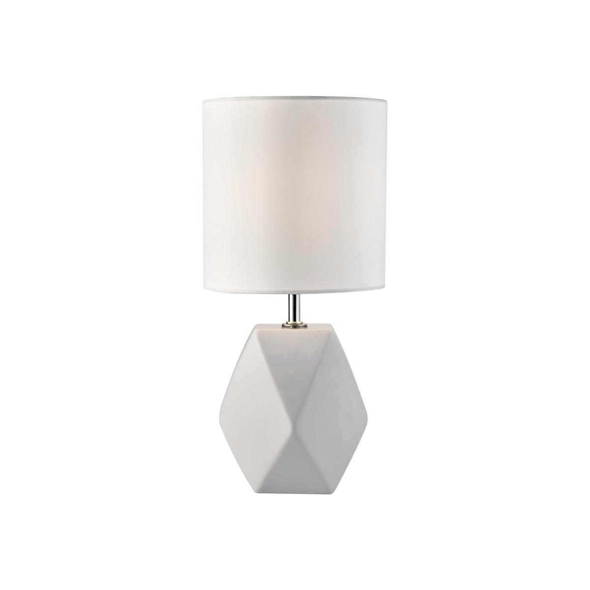 Geo Ceramic Table Lamp with Co-Ordinating Shade – image 1