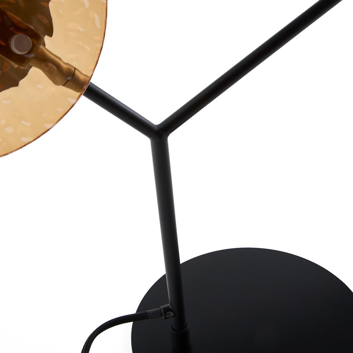 Palma Metal and Amber Glass Lamp – image 4