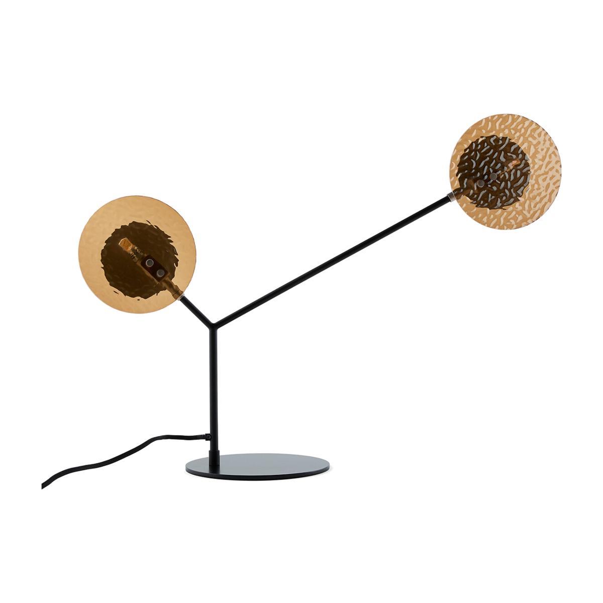 Palma Metal and Amber Glass Lamp – image 1