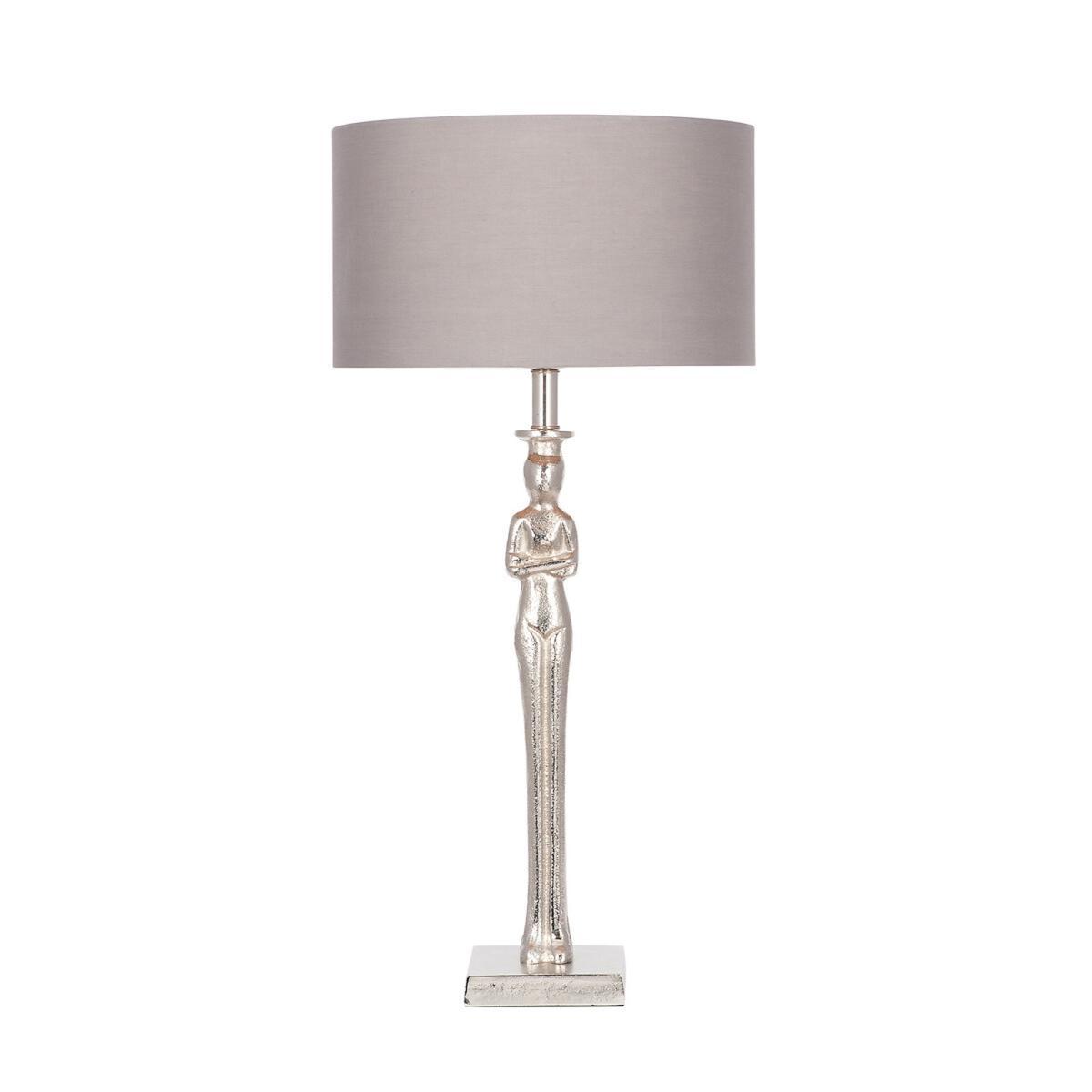 Antique Silver Metal Hands on Hips Table Lamp Base – image 2
