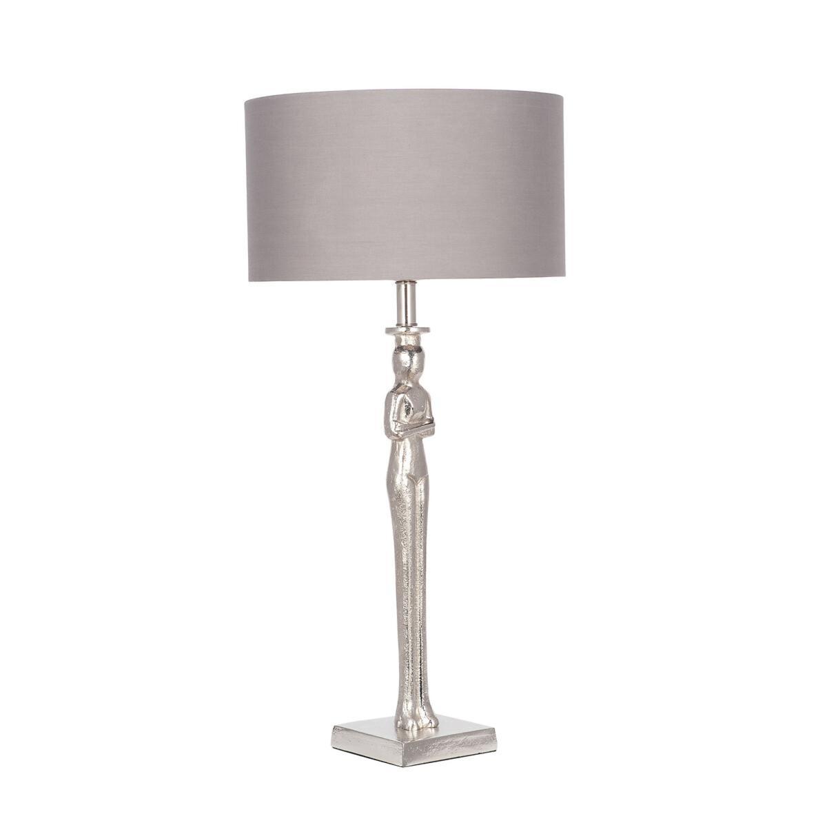 Antique Silver Metal Hands on Hips Table Lamp Base – image 3