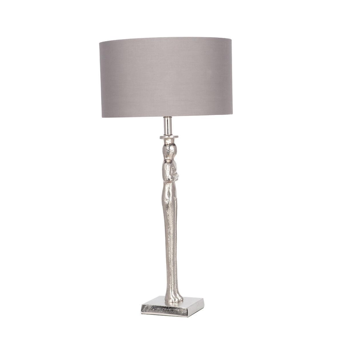 Antique Silver Metal Hands on Hips Table Lamp Base – image 4