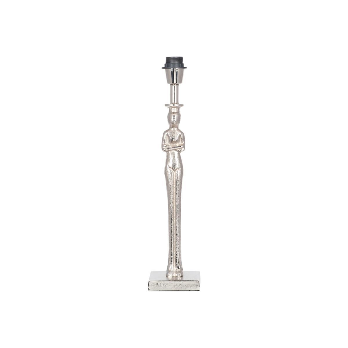 Antique Silver Metal Hands on Hips Table Lamp Base – image 1