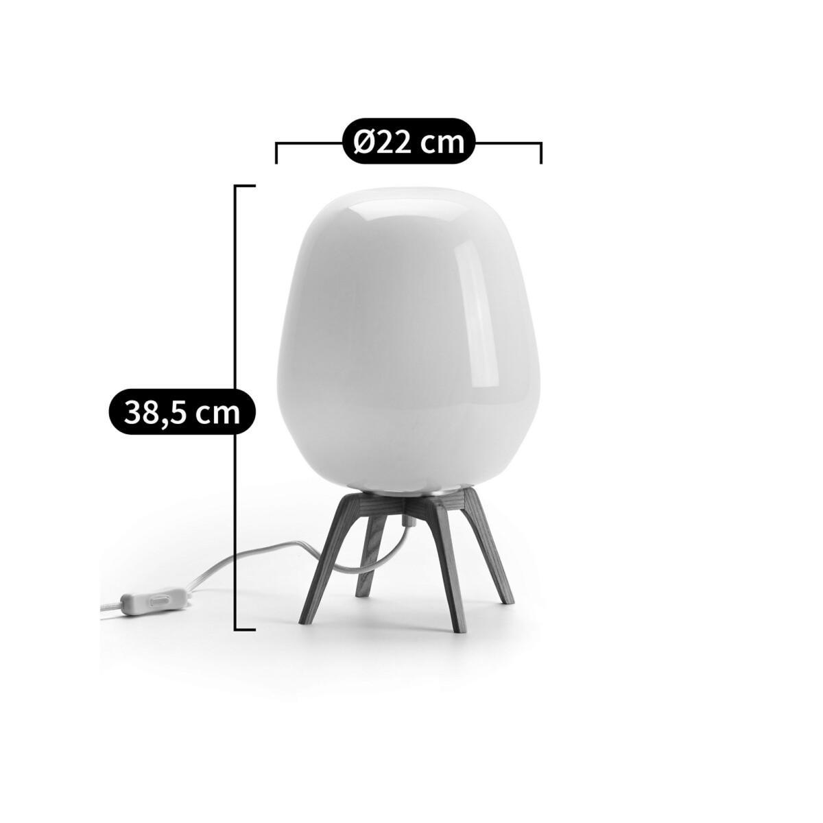 Boldo Smoked Glass & Wood Table Lamp – image 4