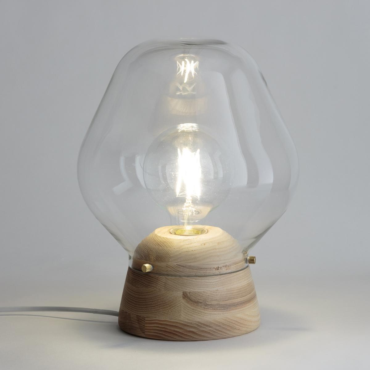 Nasoa Glass & Wood Table Lamp – image 2