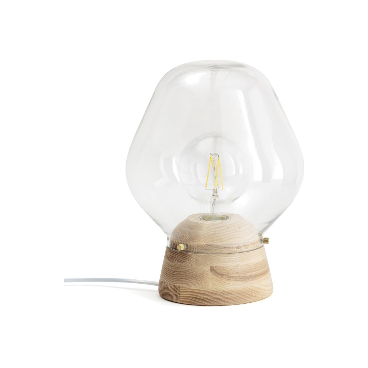 Nasoa Glass & Wood Table Lamp – image 1