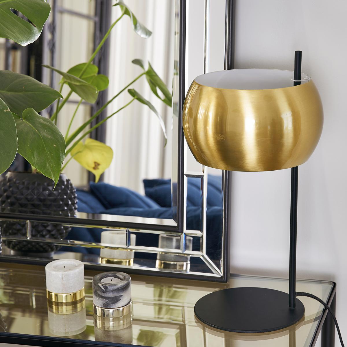 Elori Black Metal & Brass Table Lamp – image 5