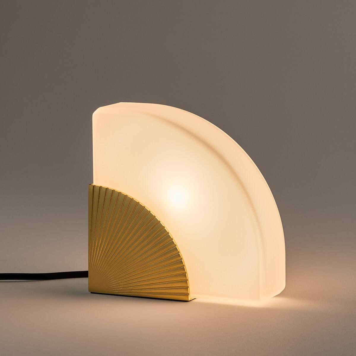 Alcance Brass and Opaline Table Lamp – image 2