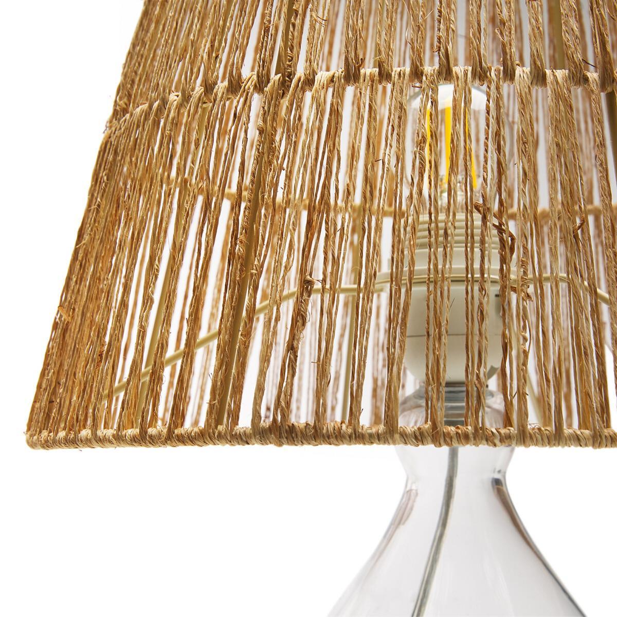Yaku Glass & Hemp Table Lamp – image 3