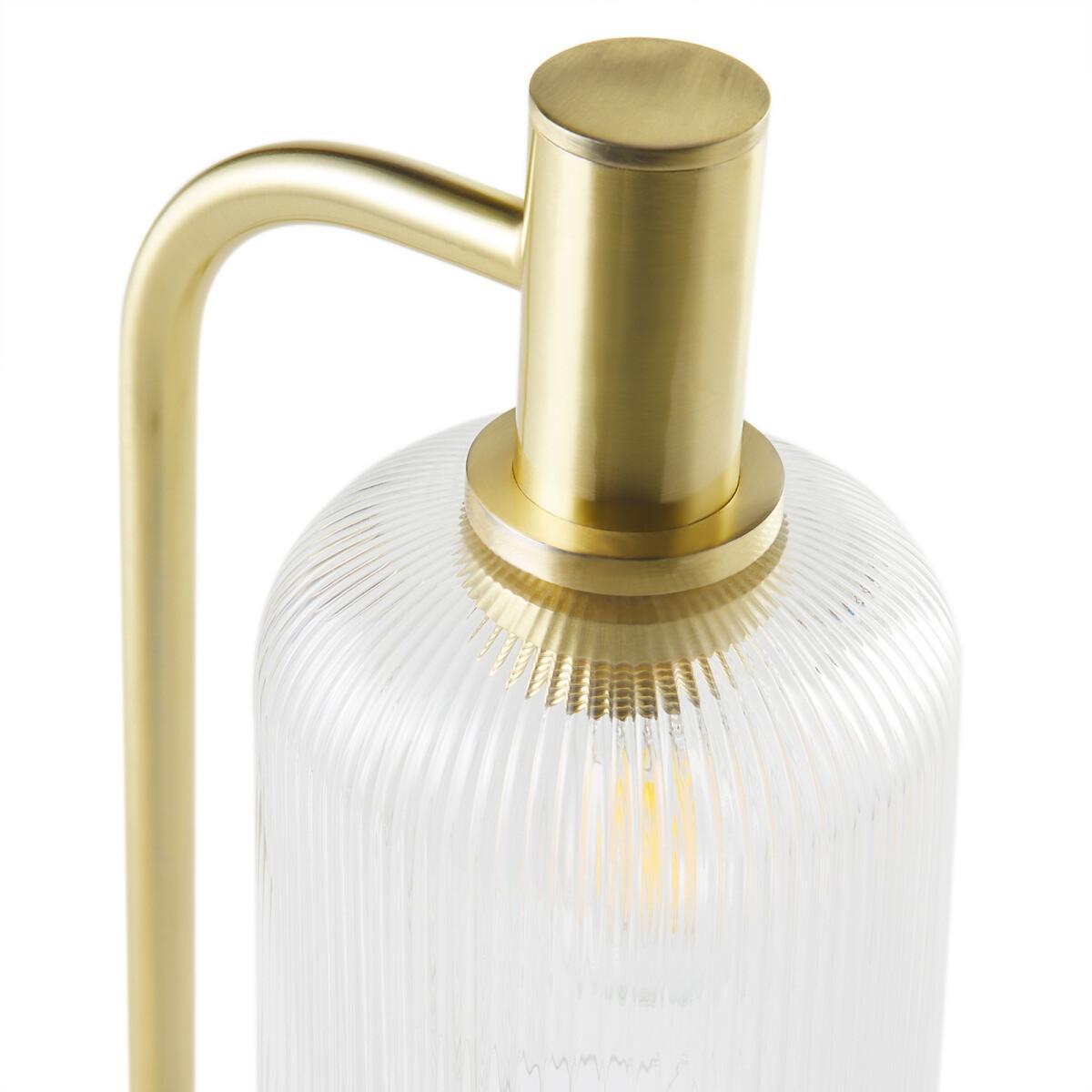 Bogota Table Lamp in Brass and Striated Glass – image 3