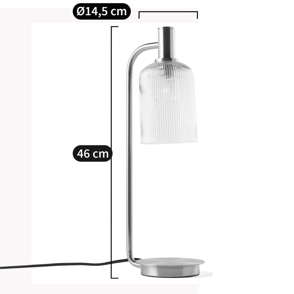 Bogota Table Lamp in Brass and Striated Glass – image 4