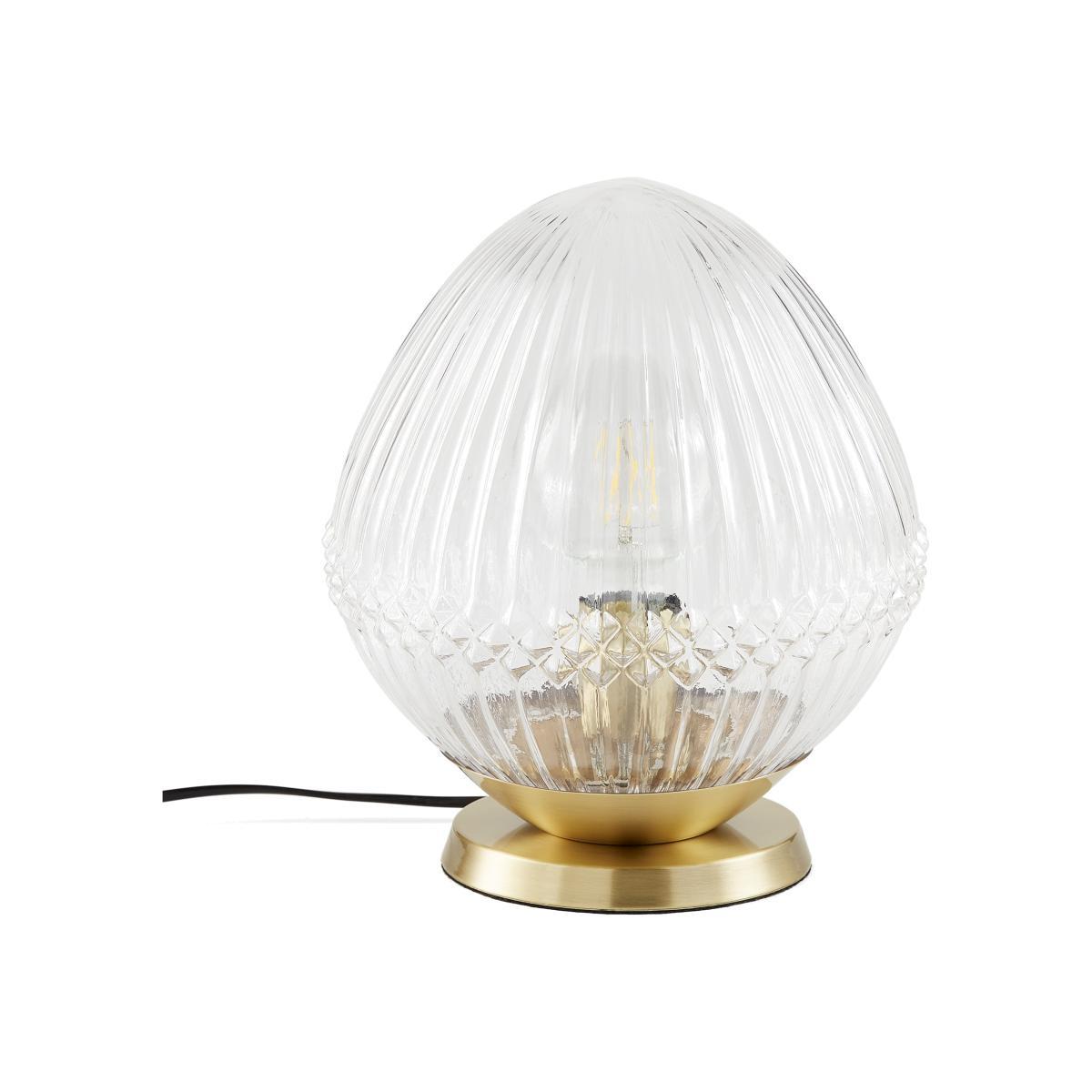 Ari Ridged Glass Table Lamp – image 1