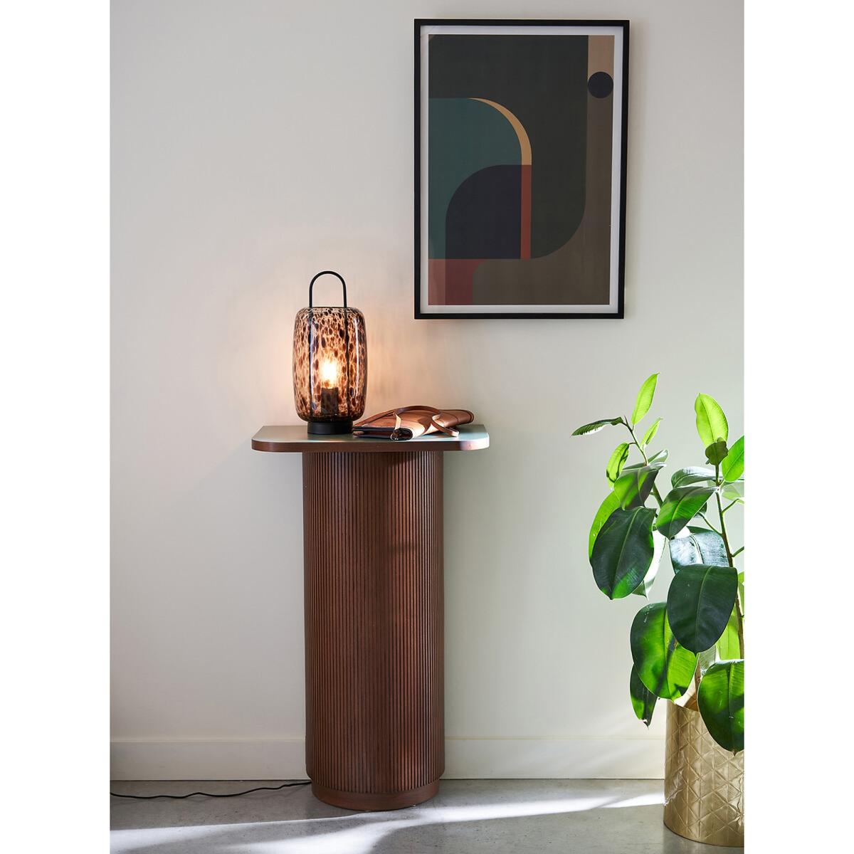 Toleco Metal & Amber Glass Table Lamp – image 5