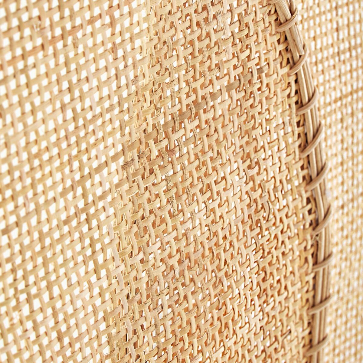 Canopee Table Lamp, by E. Gallina in Rattan & Travertine Stone – image 4