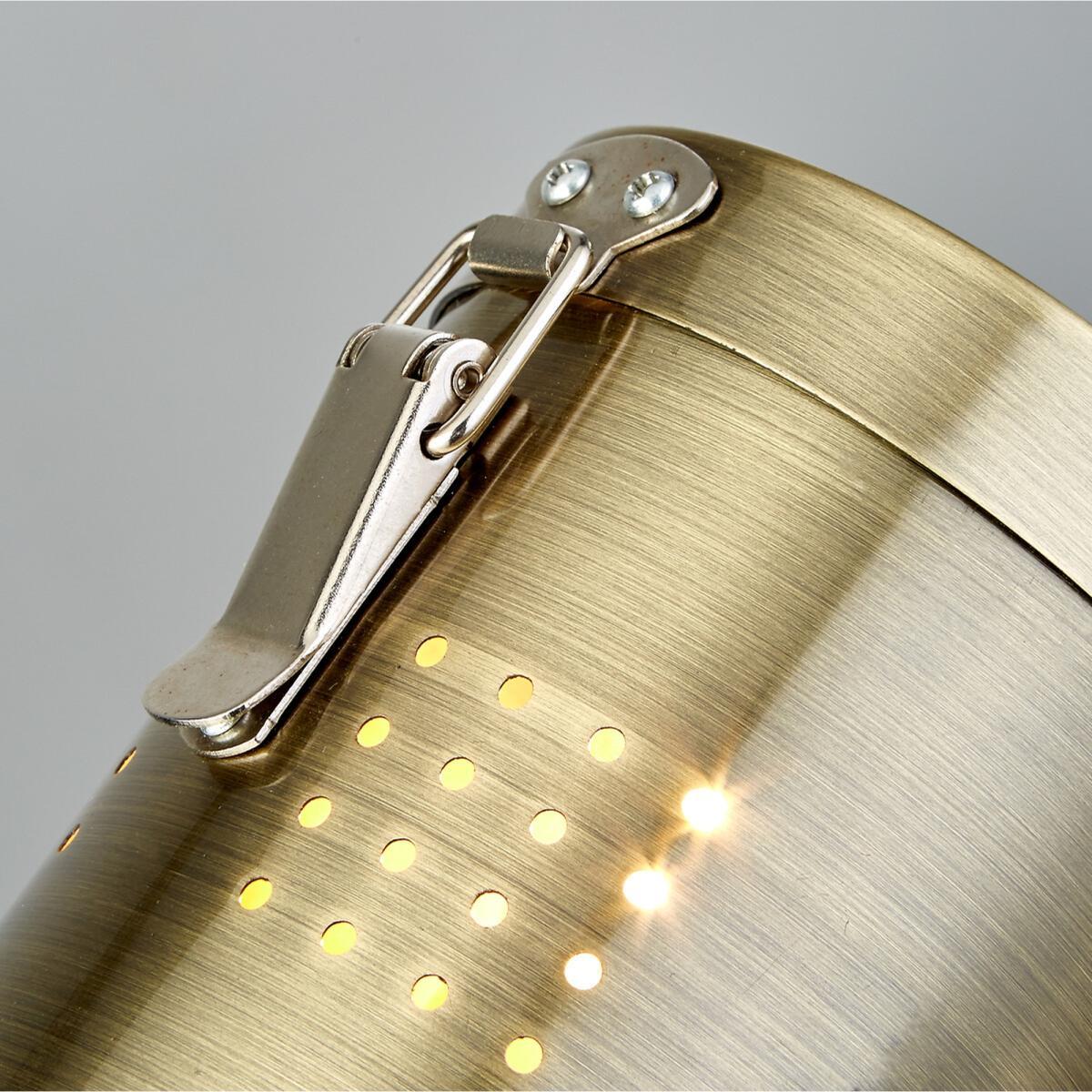 Stage Light Wood and Brass Tripod Table Lamp – image 2