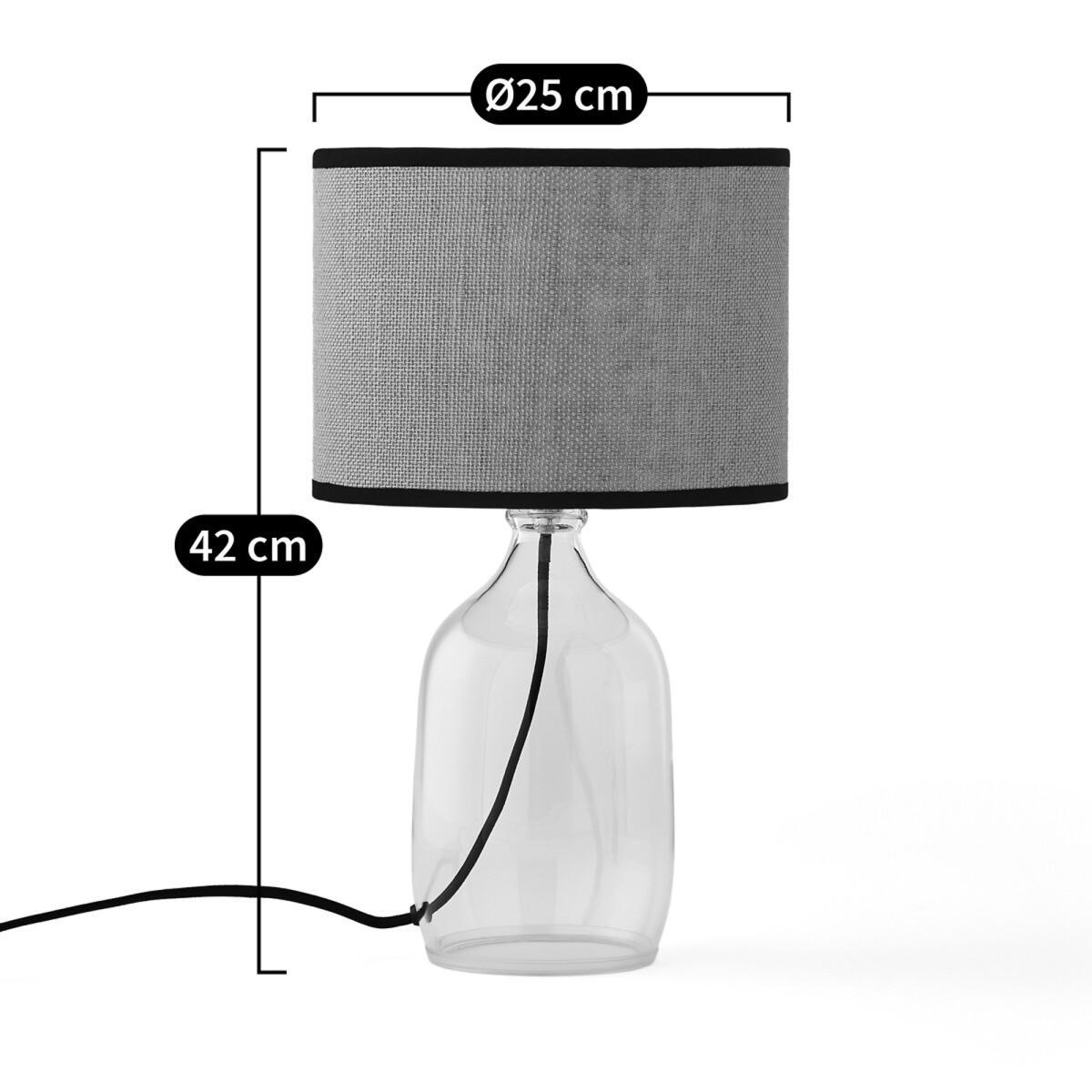 Ania Glass & Linen Table Lamp – image 5