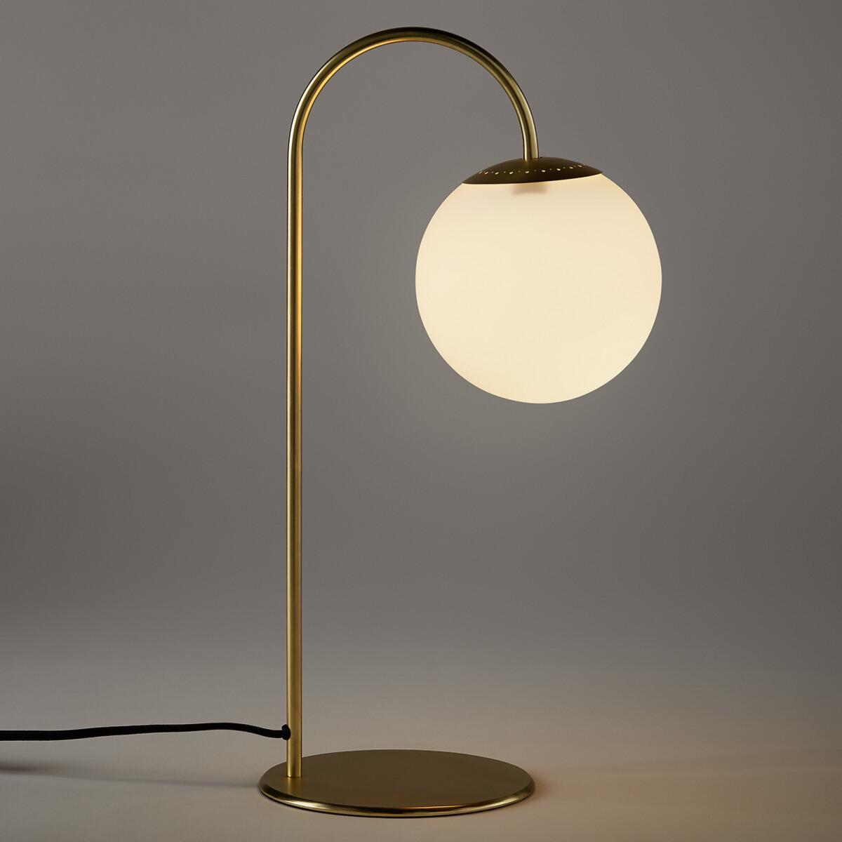 Moricio Brass and Opaline Table Lamp – image 2
