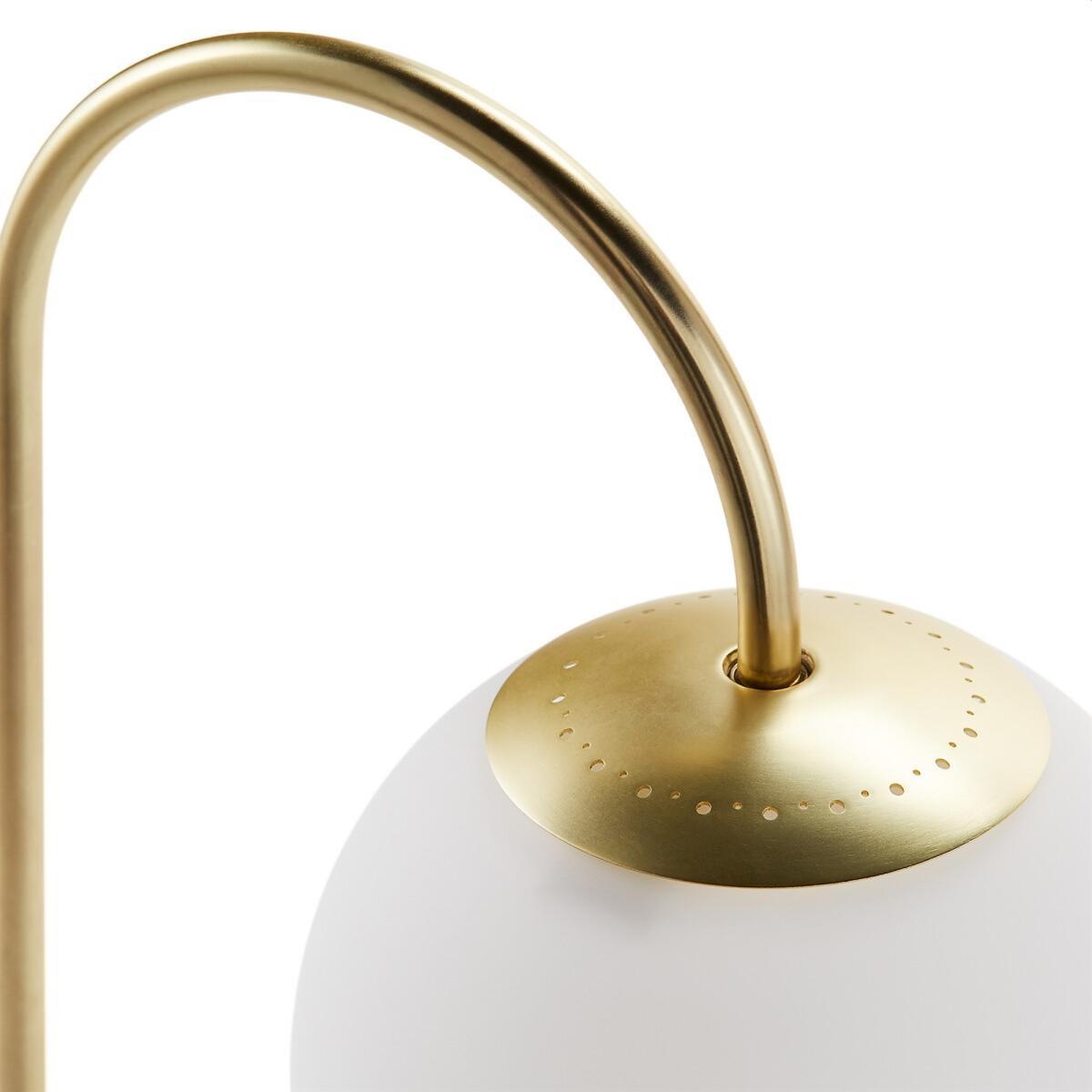 Moricio Brass and Opaline Table Lamp – image 3