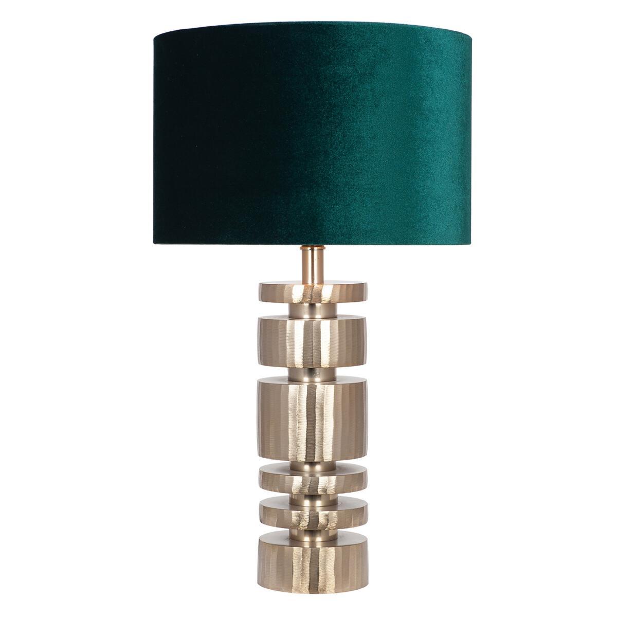Champagne Gold Metal Stacked Cylinder Table Lamp Base – image 3