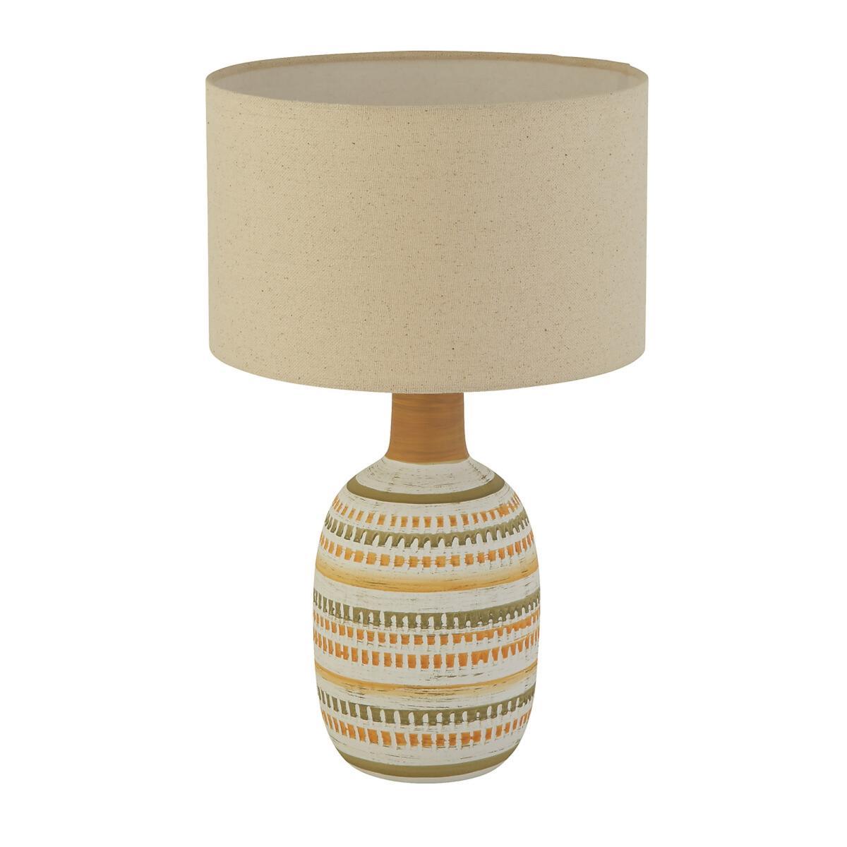 Cream and Grey Ceramic Table Lamp – image 2