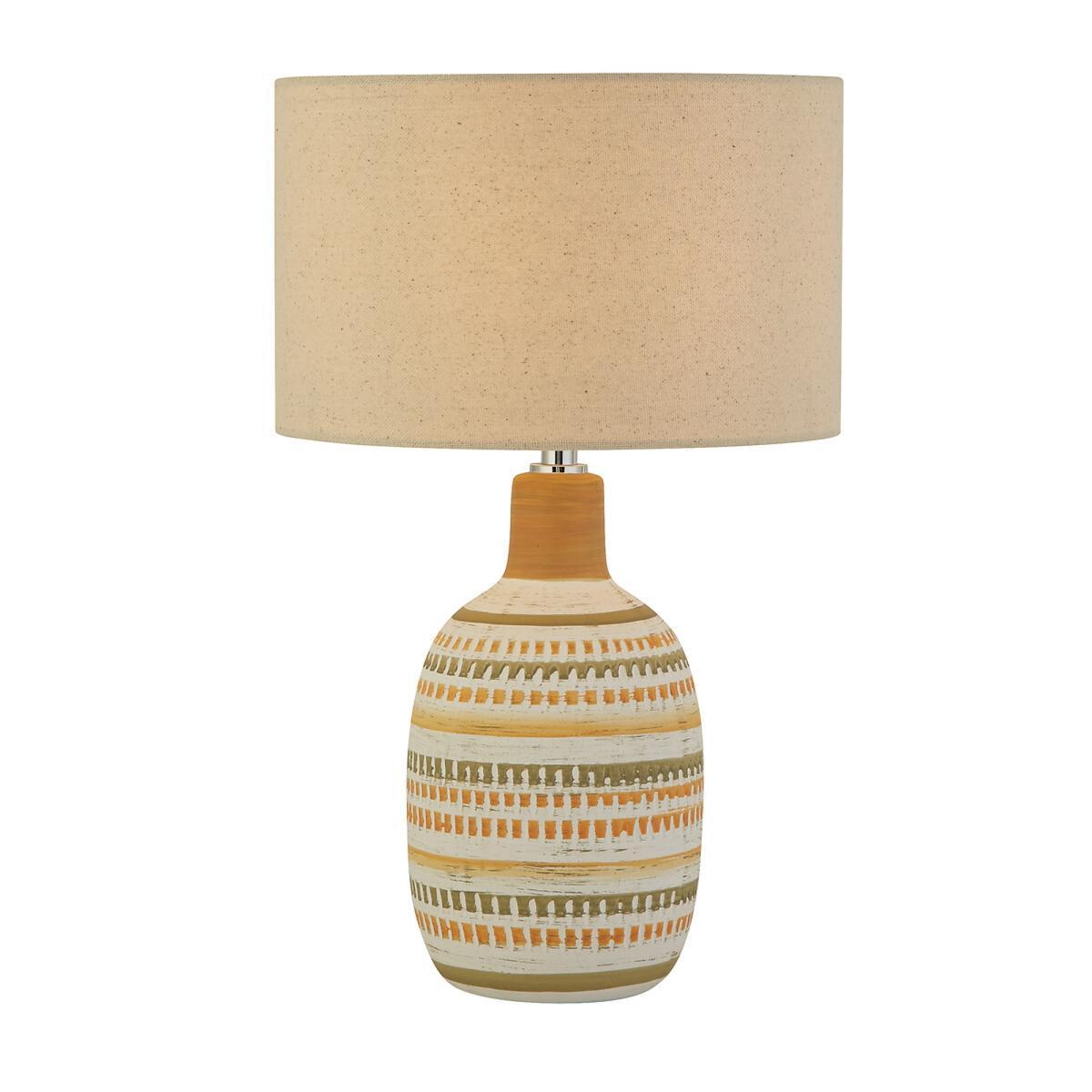 Cream and Grey Ceramic Table Lamp – image 3
