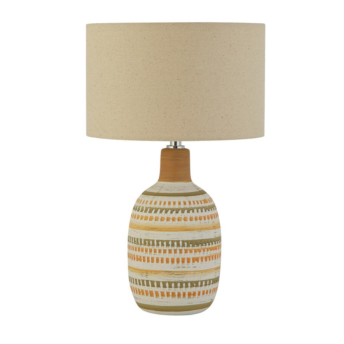 Cream and Grey Ceramic Table Lamp – image 4