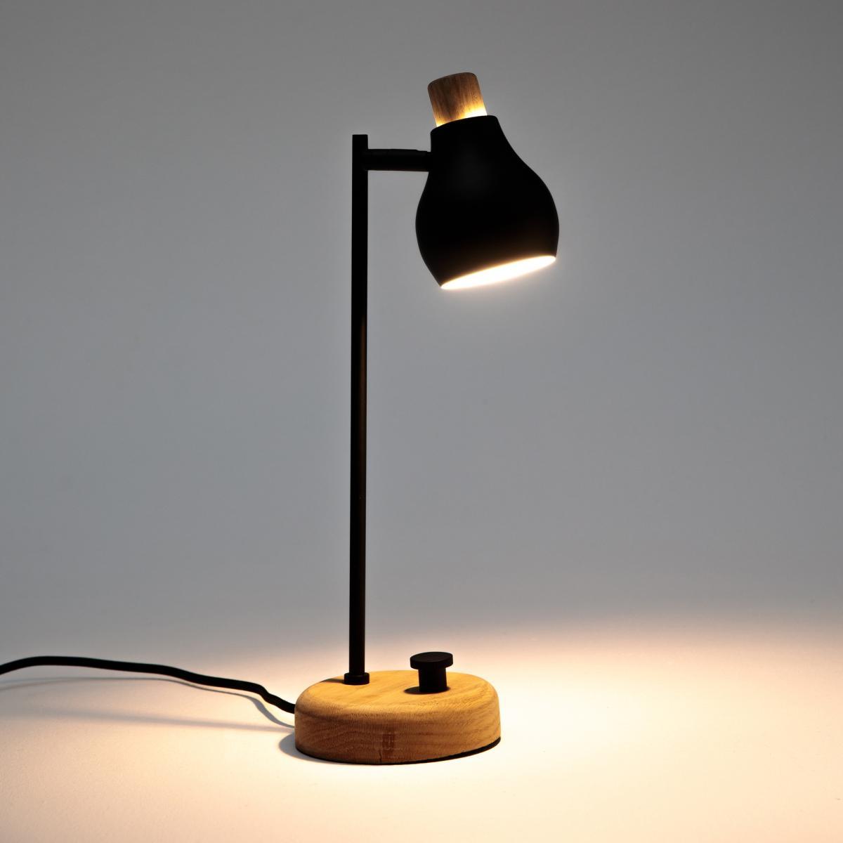 Hikaeme Table Lamp in Metal/Oak – image 2