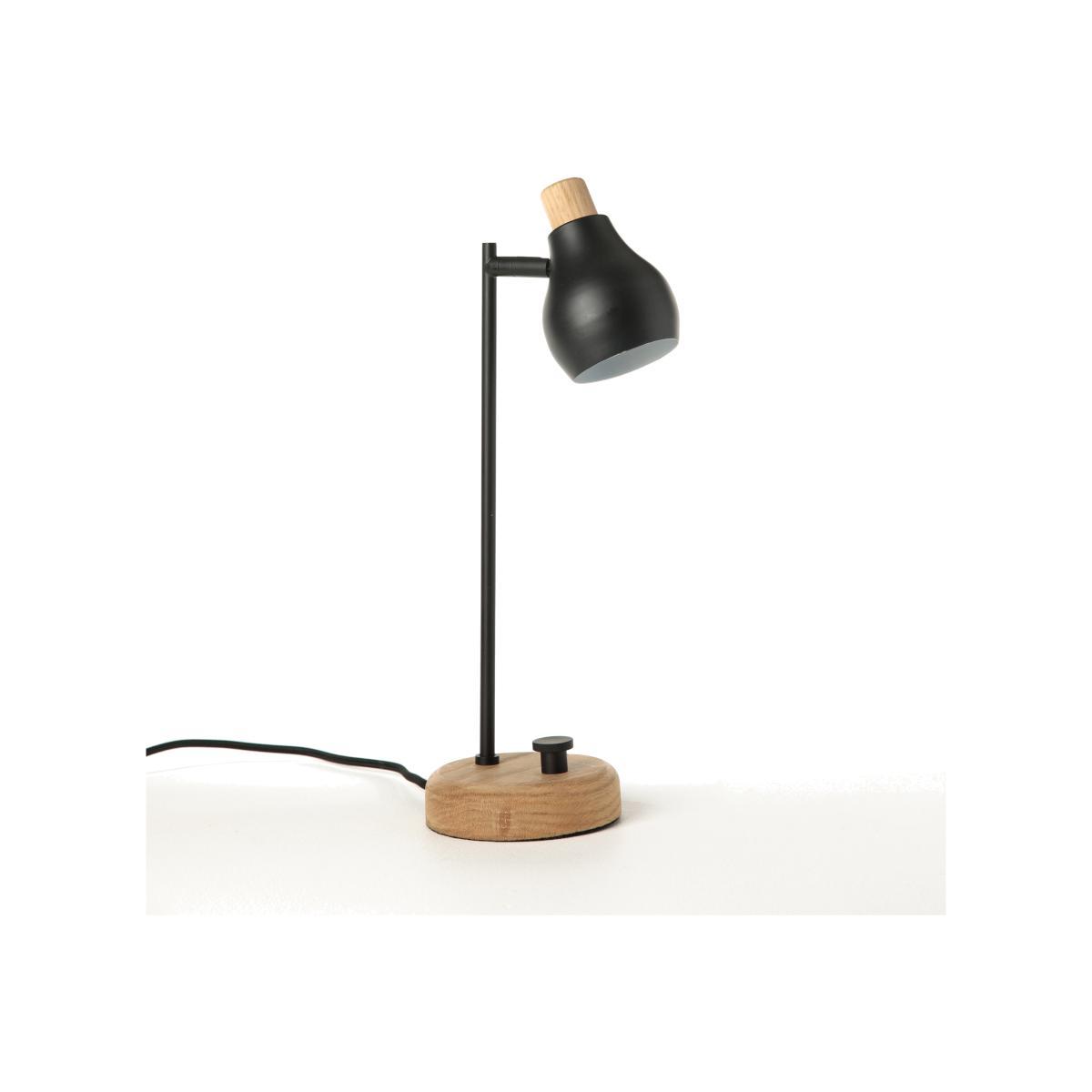 Hikaeme Table Lamp in Metal/Oak – image 1