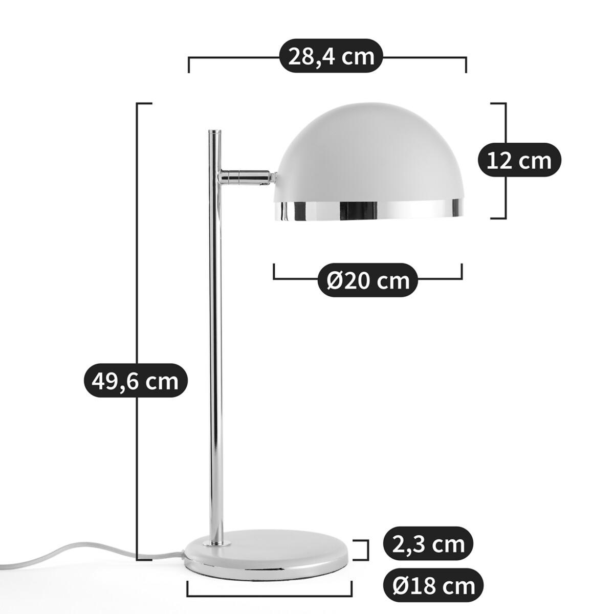 Vanyta Chrome & Coloured Metal Table Lamp – image 8