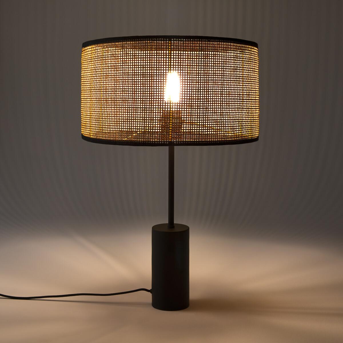 Cara Metal and Cane Table Lamp – image 2