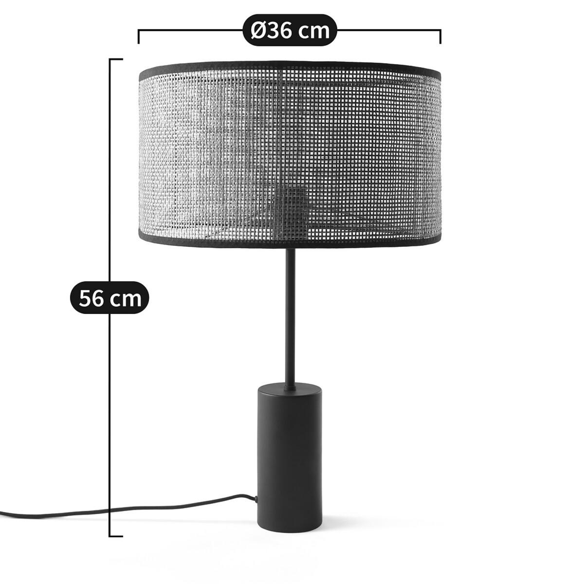 Cara Metal and Cane Table Lamp – image 6