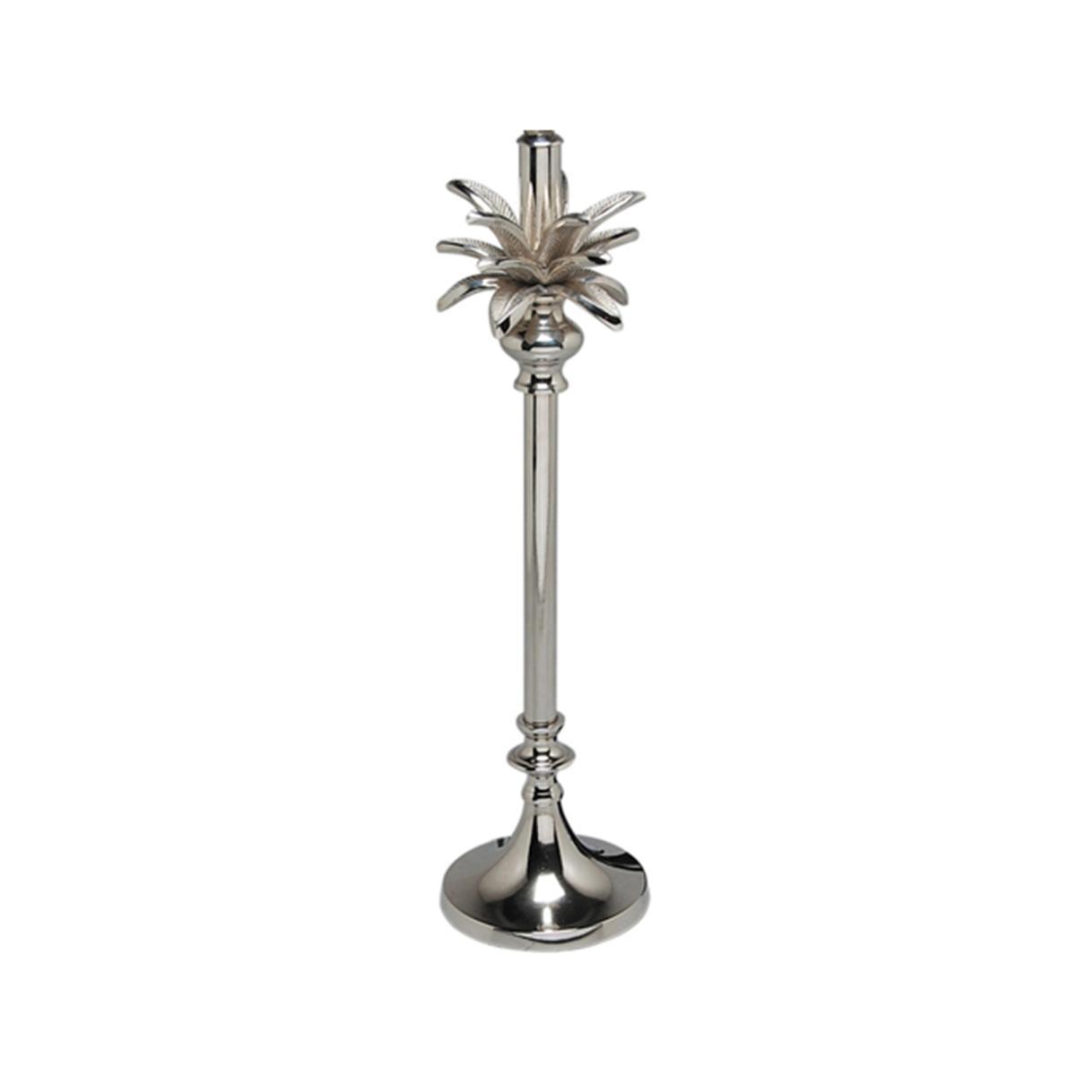 Nickel Metal Palm Tree Table Lamp Base – image 2