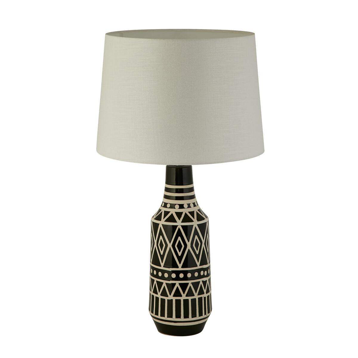 Monochrome Pattern Ceramic Table Lamp – image 4