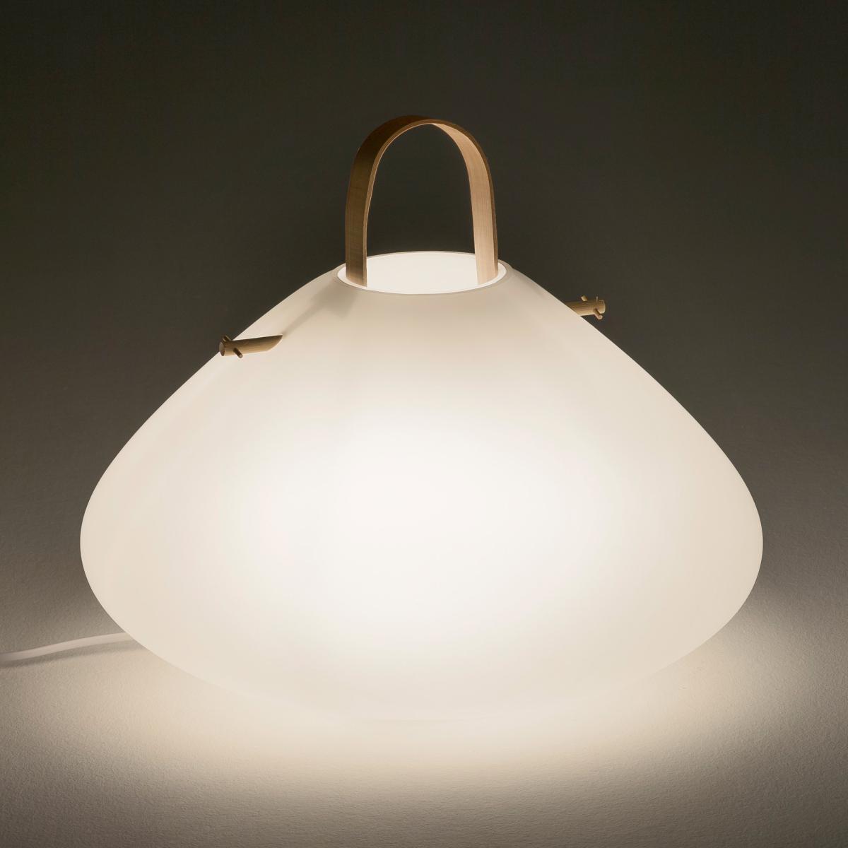 Zelma Table Lamp in Glass & Bamboo – image 2